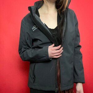 Coal harbour ladies / Dark grey fleece lined windbreaker 🩶💚​​​​​​